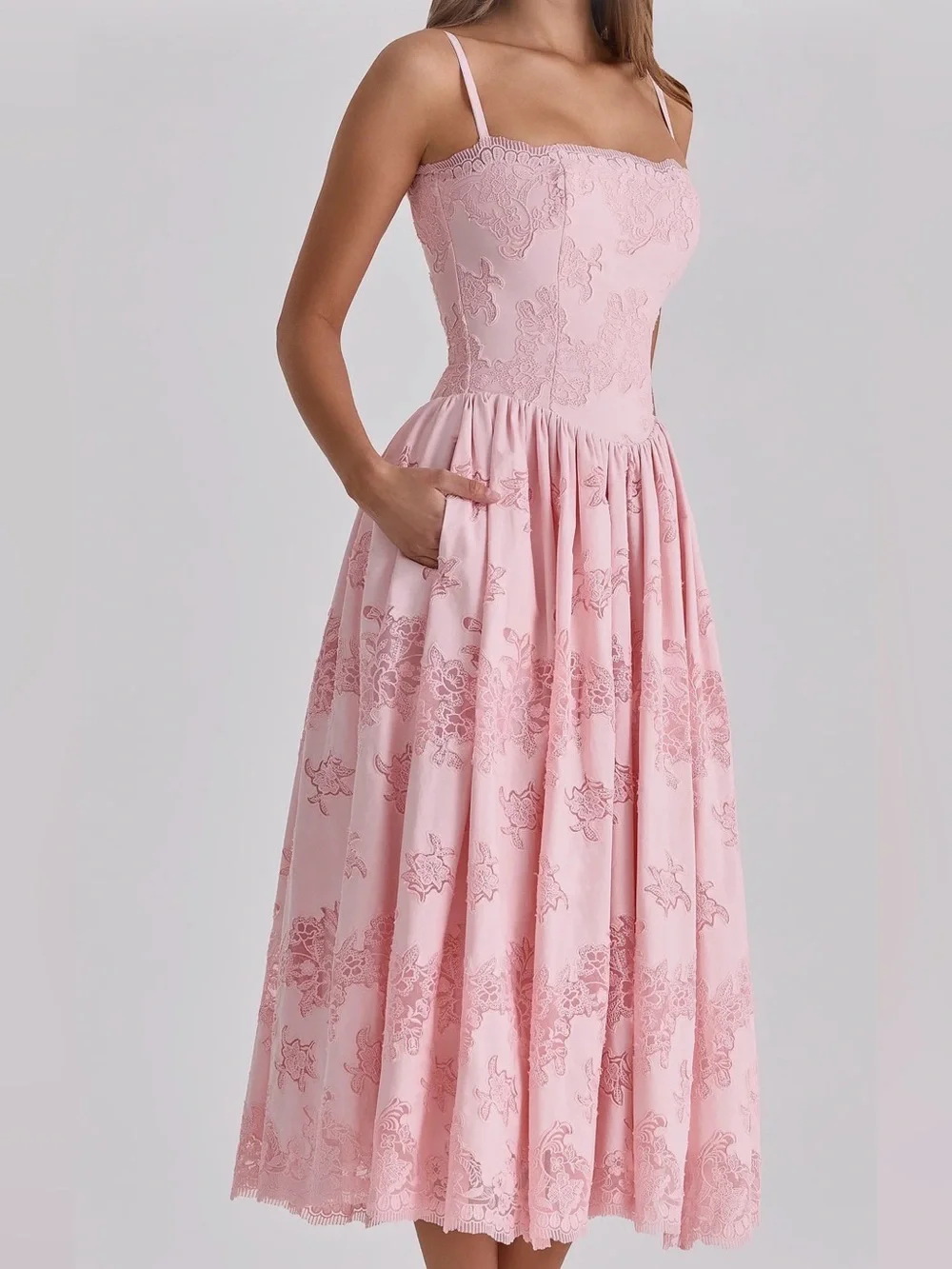 House of CB Chloe Broderie Anglaise Party Dress - Picture 1 of 4